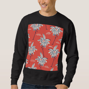Camisa de playa hawaiana, patrón de palma de doodl