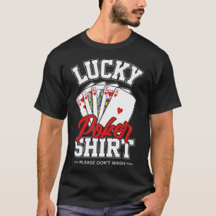 Camisa de Poker Afortunado Tarjeta de Jugador de P