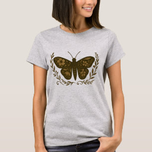 Camisa de polilla floral - Diseño de insectos botá