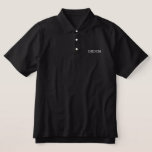 Camisa de polo clásica Mens Groom<br><div class="desc">La camiseta clásica de polo para el Groom se muestra en negro con letras blancas bordadas. Personalizar este artículo o compra como se muestra.</div>