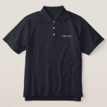 Camisa de polo clásica Mens Groom<br><div class="desc">Camisa de polo clásica para el Groom mostrada en la marina con letras bordadas blancas.</div>