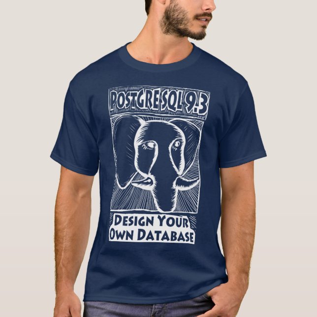 Camisa de PostgreSQL 9,3 - hombres (Anverso)