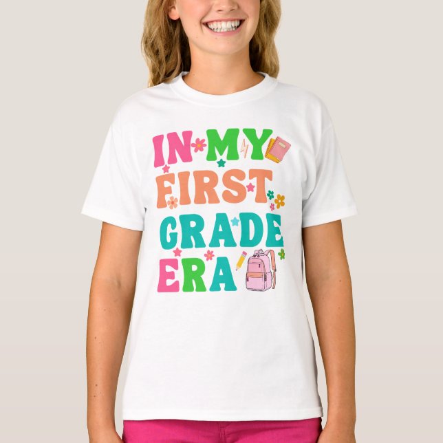 Camisa De Primer Grado - Primer Día De La Escuela (Anverso)