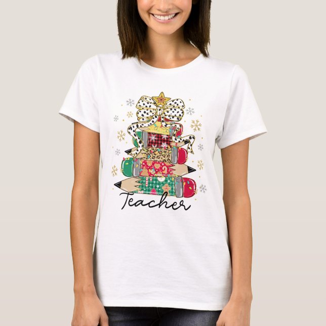 Camisa de profesor de árbol de navidades (Anverso)