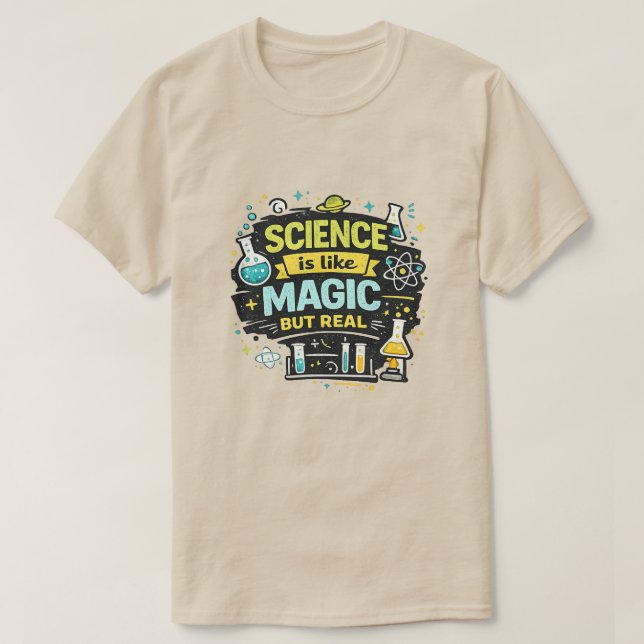 Camisa de profesor de ciencias Magia pero regalo d (Diseño del anverso)