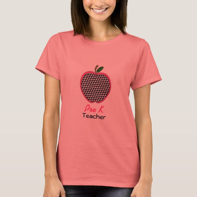 Camisa de profesor de preescolar - Manzana de gall (Anverso)