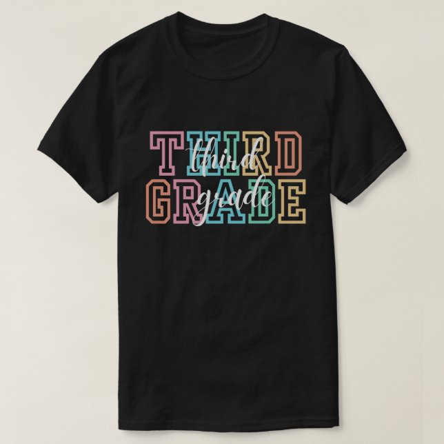 Camisa de profesor de tercer grado, camiseta de pr (Diseño del anverso)