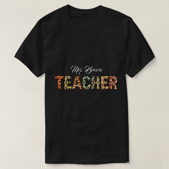 Camisa de profesor personalizada de RD, profesor d (Diseño del anverso)