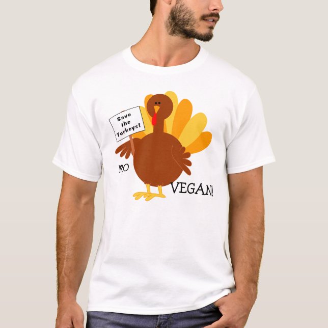 Camisa de protesta de Turquía del FAVORABLE vegano (Anverso)