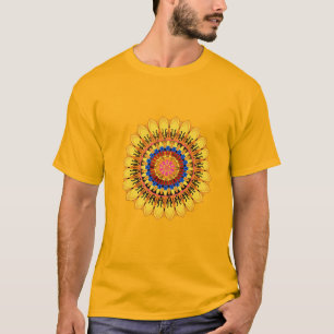 Camisa de ráfaga de sol dorada