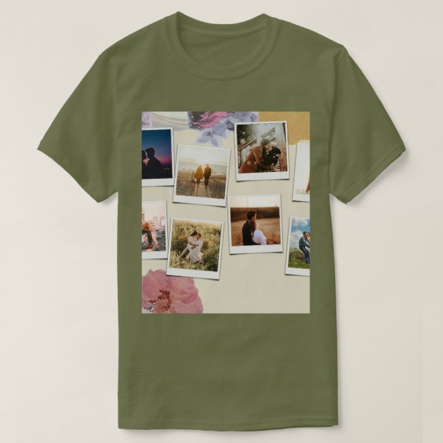 camisa de rayon con estampado en la calle de crema (Diseño del anverso)