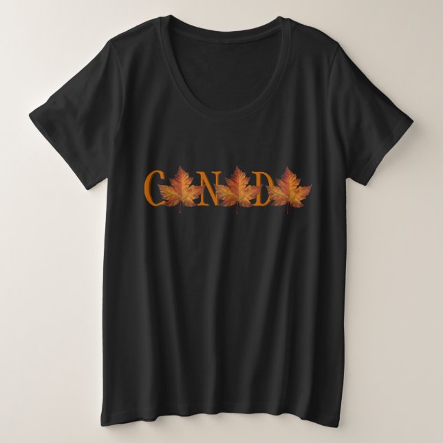 Camisa de recuerdo Canadá + camiseta tamaño (Anverso del diseño)