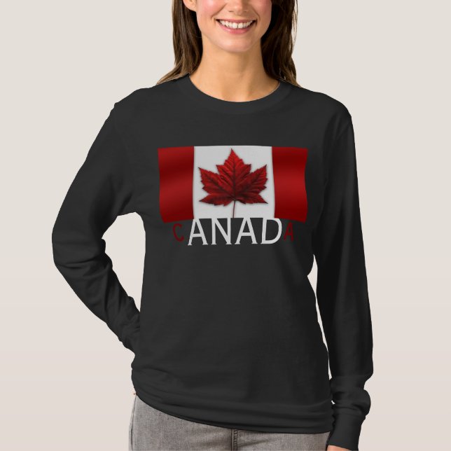 Camisa de recuerdo de Canadá con bandera de Canadá (Anverso)