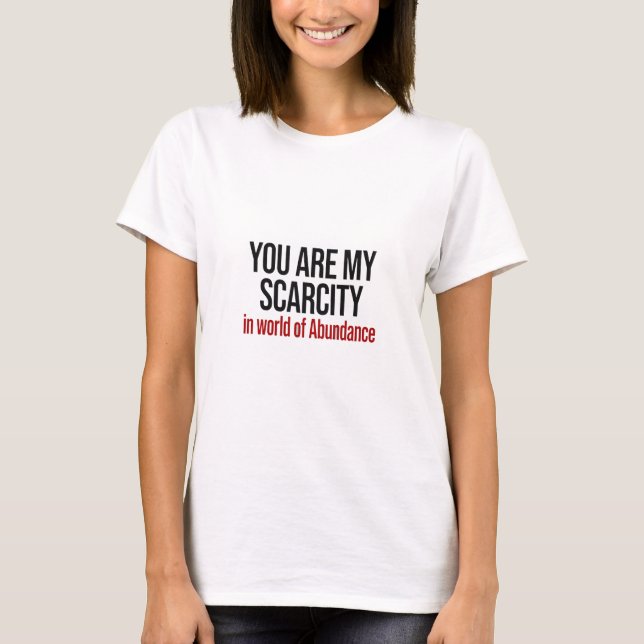 Camisa de regalo de contable Escasez Comercio Amor (Anverso)