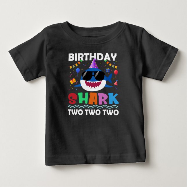 Camisa de regalo de Fiesta de cumpleaños de Shark  (Anverso)