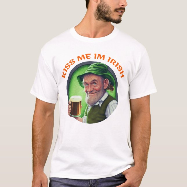 Camisa de regalo de San Patricio | Bésame im irish (Anverso)