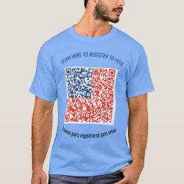 Camisa de registro de votantes: código QR delanter