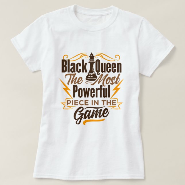 Camisa de Reina Negra Camisas de Ajedrez Reina Neg (Diseño del anverso)