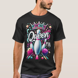 Camisa de Reina Pin Bolera Liga de Boliche Para Bo