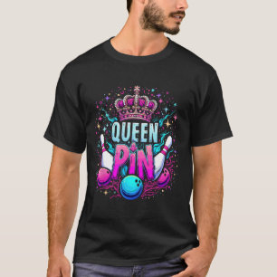 Camisa de Reina Pin Bowler Liga de Bolos Para Boli