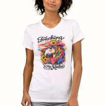 Camisa de Rodeo para Maestros, Tee de Vaquera Flor