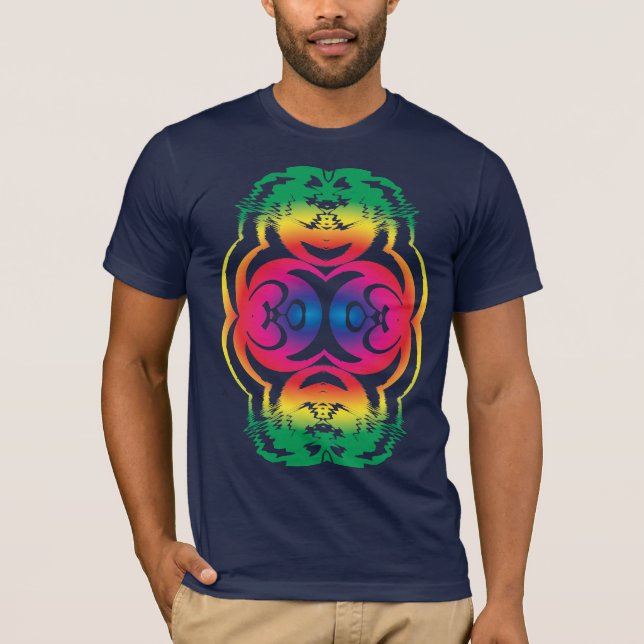 Camisa de Rótulo Rainbow Mirror Om (Anverso)