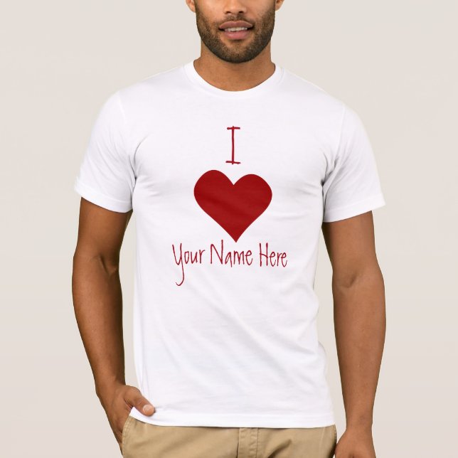 Camisa de San Valentín me encanta tu nombre aquí (Anverso)