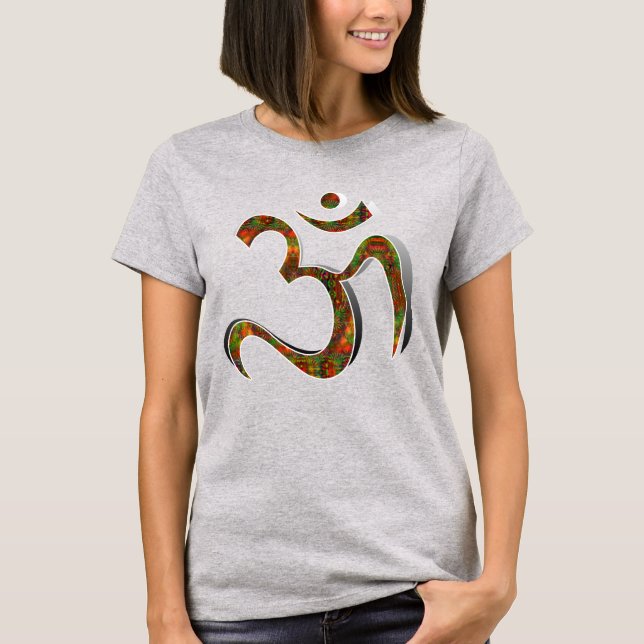 Camisa de señalización de yoga sánscrito OM (Anverso)