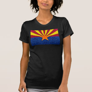 Camisa de señoras de la bandera de Arizona purpuri