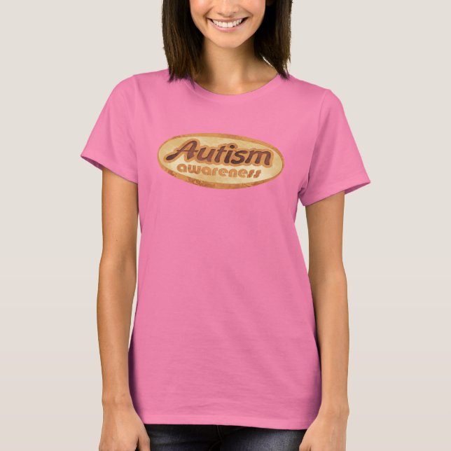 Camisa de sensibilización sobre autismo (Oval-R1) (Anverso)