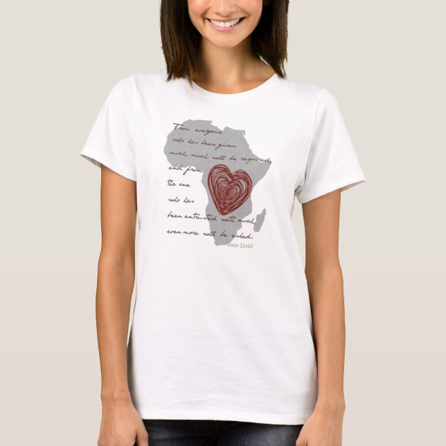 Camisa de sensibilización sobre el SIDA/VIH/pobrez (Anverso)