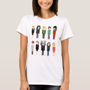 Camisa de Sestras del pixel - vertical 10 - negro