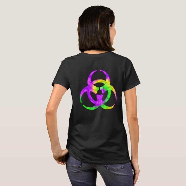Camisa de símbolo de bióleo de espiral ácida (retr (Reverso completo)