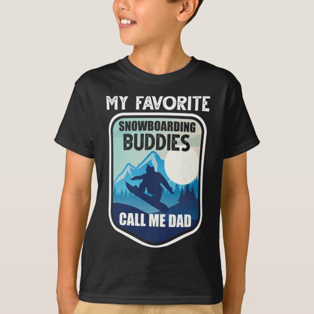 Camisa de Snowboard Mis Buddies de Snowboard Favor (Anverso)
