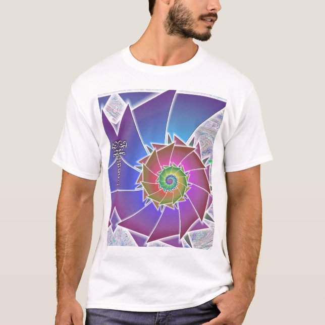 Camisa de Spiralism del arco iris de Fibonacci (Anverso)