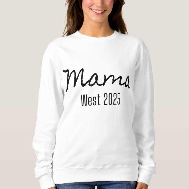 Camisa de sudor blanca Mama west 2025 (Anverso)