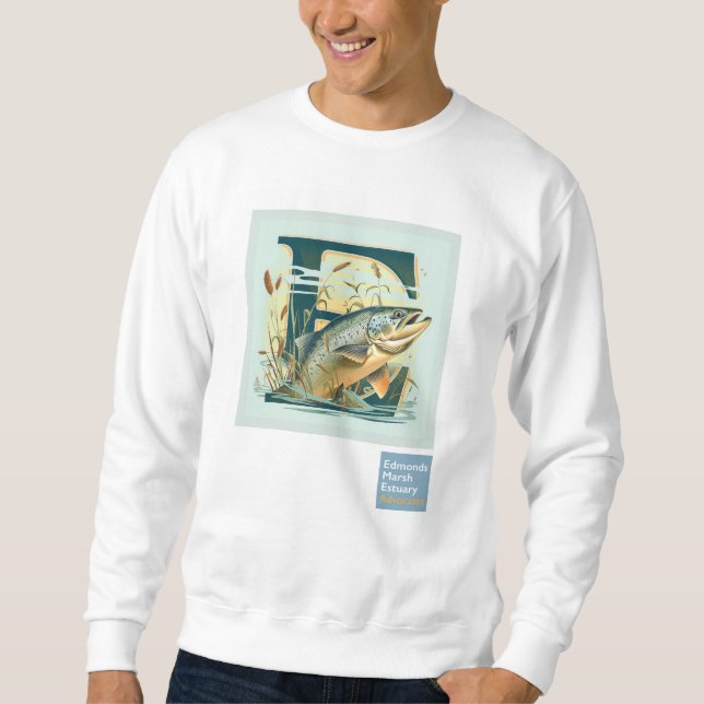 Camisa de sudor de salmón para los hombres marshií (Anverso)
