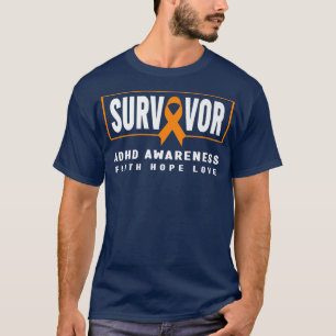 Camisa de superviviente del TDAH - Cinta Naranja, 