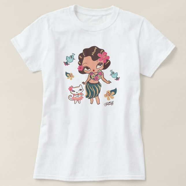 Camisa de té bailando Hula Lulu (Diseño del anverso)