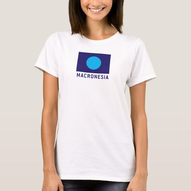 Camisa de té con la bandera de la macronesia femen (Anverso)