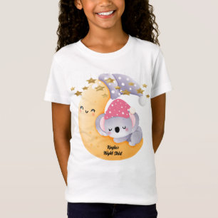 Camisa de té con luna y Koala somnolienta