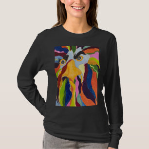 Camisa de té de manga larga negra con "Blue Mauric