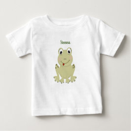 Camisa de té de rana verde para niña