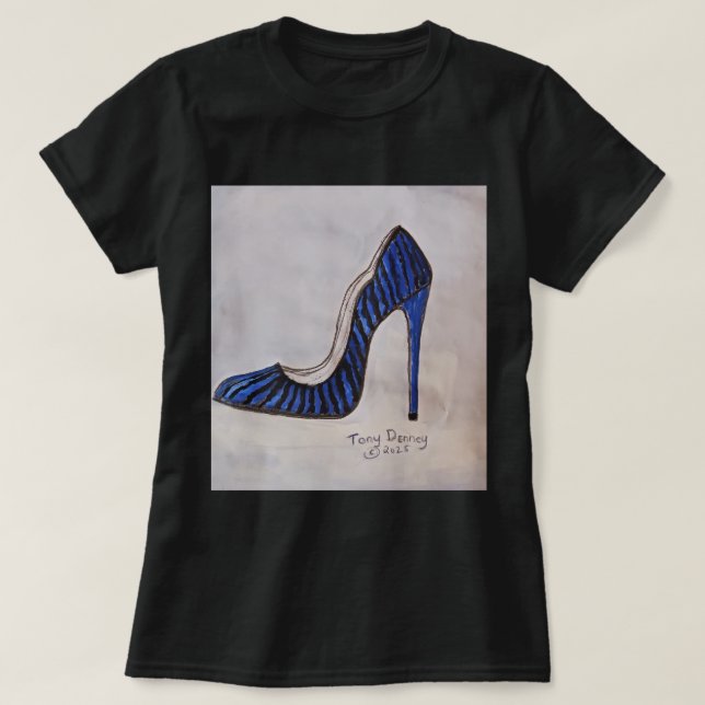 Camisa de té sexy mujeres de zapatos de tacón alto (Diseño del anverso)