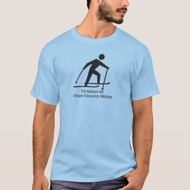 Camisa de Tee de diseño para esquí de fondo (Anverso)