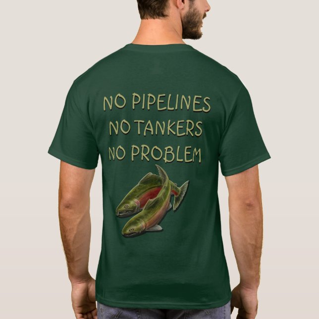 Camisa de texto sin tubería para hombres camiseta  (Reverso)