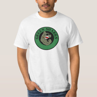 camisa de tiburón verde oscuro contorno