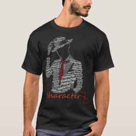 Camisa de tipografía de carácter | Silueta de caba