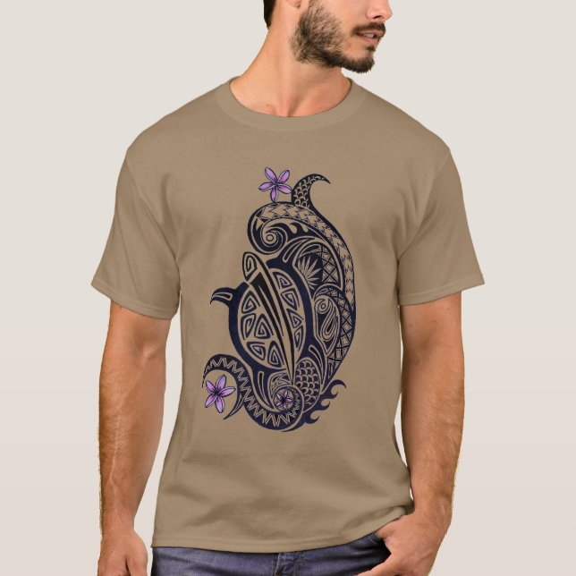 Camisa de tortuga marina honu tribal de Hawái (Anverso)