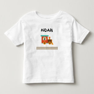 Camisa de tren de cumpleaños para niños pequeños